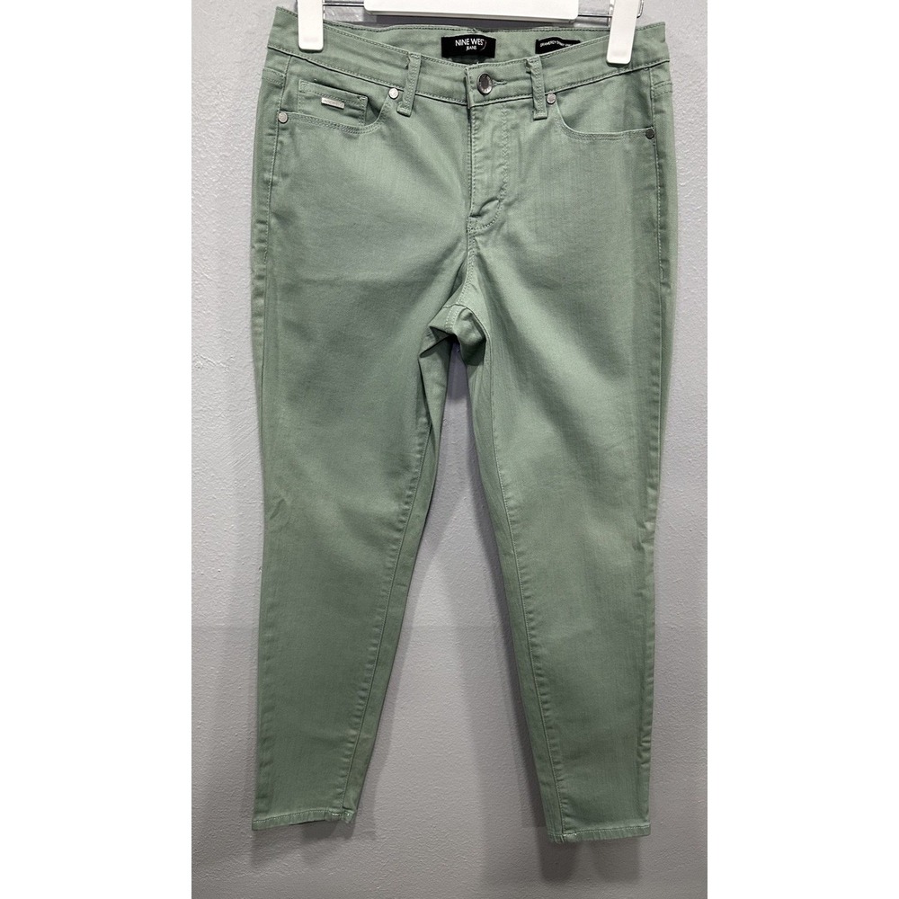 Nine West Denim Jeans Womens Size 6 Sage Gramercy Skinny Ankle Stretch 5 Pockets